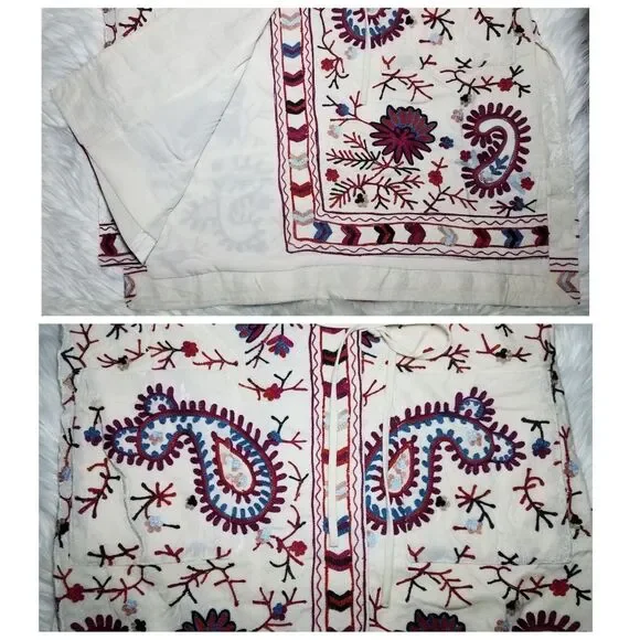 NWTFrench Connection Dorothy Soft Embroidered Kimono Jacket, One Size
